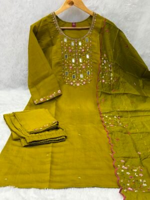 Alternative view of Designer Kurti Set (Stitched)