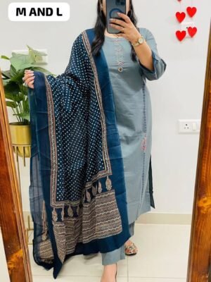 Step into style with this beautifully designed Pure Cotton suit