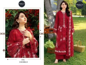CAMBRIC COTTON WITH HEAVY EMBROIDERY WORK