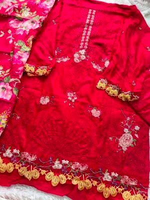 Alternative view of CAMBRIC COTTON WITH HEAVY EMBROIDERY WORK