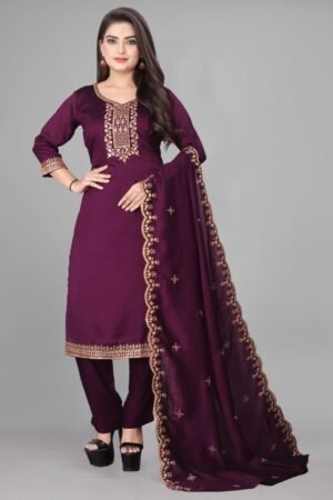 New Lunching 3 Picse Kurti Set Embroidery Sequence work