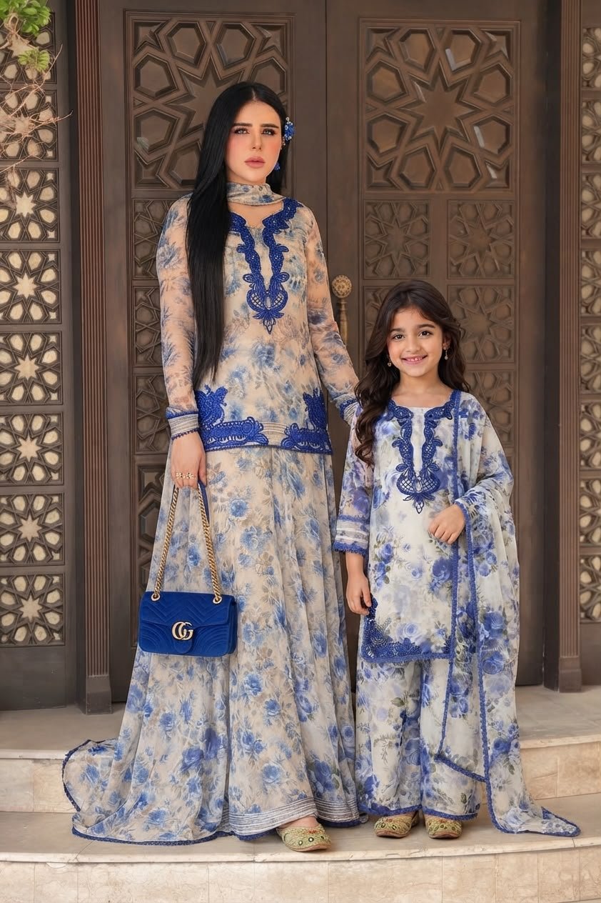 Presenting New Designer Collection In Heavy Faux Georgette Silk Top-Bottom And Dupatta Set Fully Stitched Ready To Wear