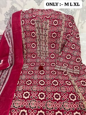 Alternative view of NEW ARRIVAL:The Royal Ajrakh Palazzo Set