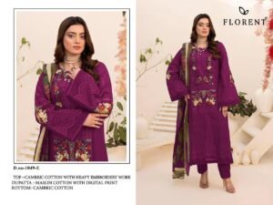 CAMBRIC COTTON WITH CHIKANKRI EMBROIDERY WORK