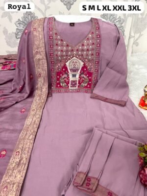 Alternative view of Upgrade your wardrobe with this premium 3-Piece Ethnic Suit Set that combines effortless elegance with ultimate comfort! Perfect for festive occasions, family gatherings, or formal wear.