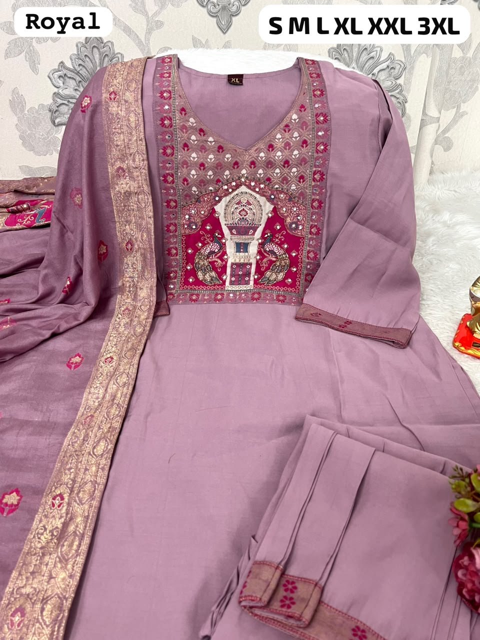 Upgrade your wardrobe with this premium 3-Piece Ethnic Suit Set that combines effortless elegance with ultimate comfort! Perfect for festive occasions, family gatherings, or formal wear. - Image 2