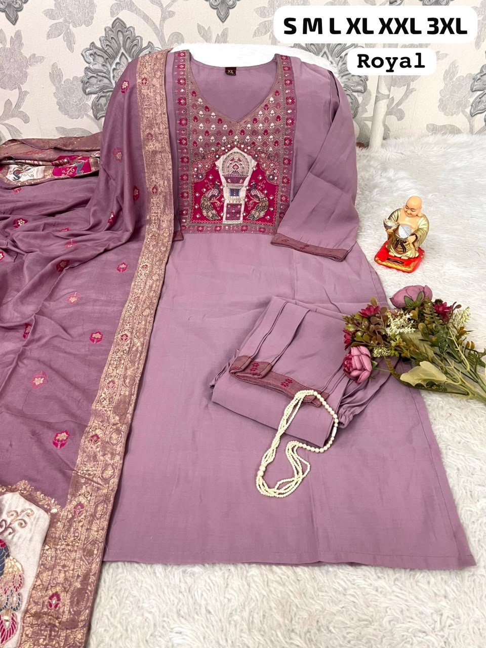 Upgrade your wardrobe with this premium 3-Piece Ethnic Suit Set that combines effortless elegance with ultimate comfort! Perfect for festive occasions, family gatherings, or formal wear.