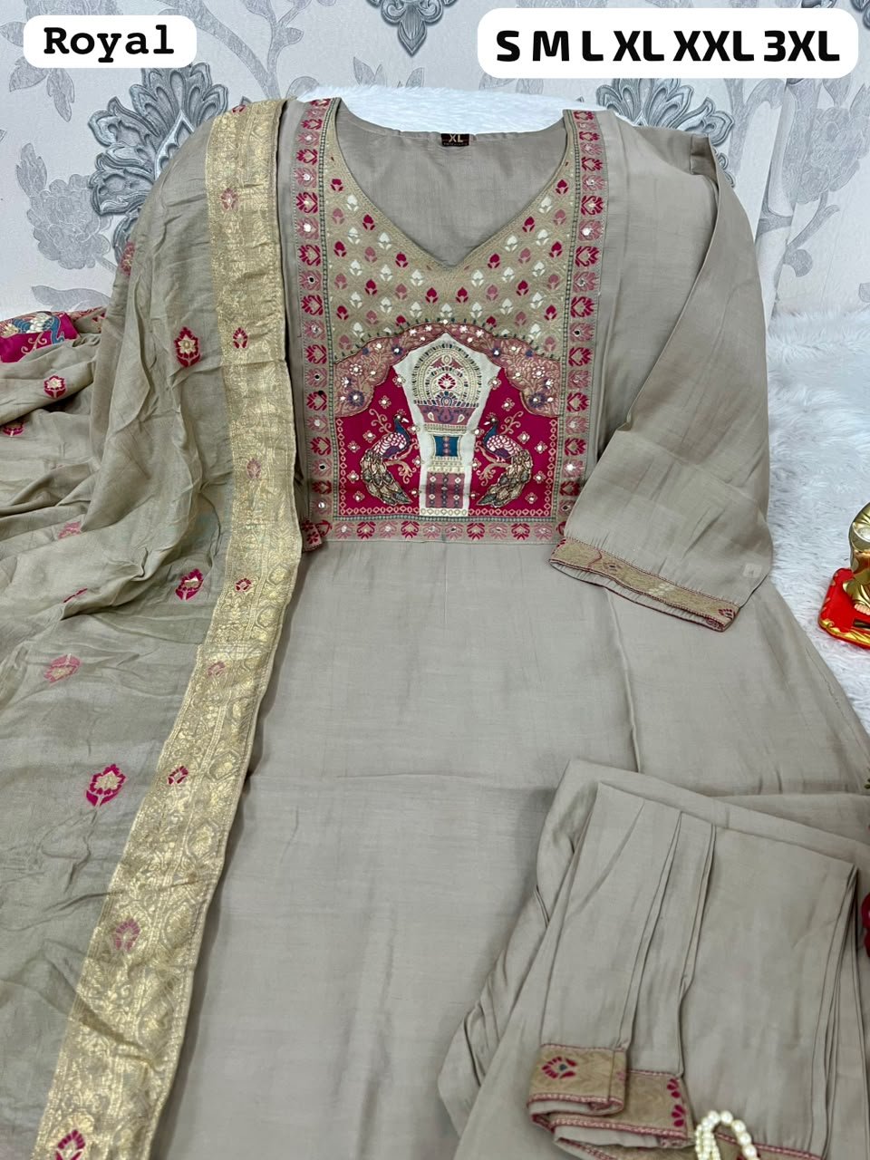 Upgrade your wardrobe with this premium 3-Piece Ethnic Suit Set that combines effortless elegance with ultimate comfort! Perfect for festive occasions, family gatherings, or formal wear. - Image 5