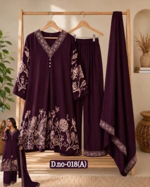Alternative view of NEW LAUNCH IN VIRAL LONG PAKISTANI DESIGN REYON PRINT READY TO WEAR COLLECTION