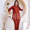 Pure Cotton Cord-set With Beautiful Embroidery Work