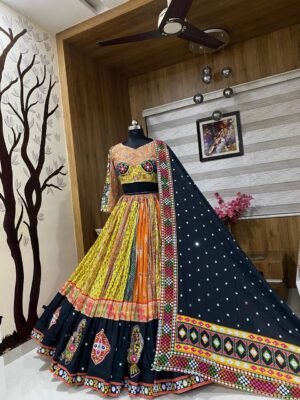 Alternative view of PRESENTING NEW NAVRATRI SPECIAL DESIGNER PRINTED LAHENGA CHOLI