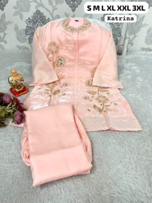 Get ready to shine in this gorgeous, premium ethnic ensemble! Perfect for festive occasions, weddings, and celebrations.
