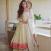 Presenting New Designer Collection In Dimond Silk With Embroidery Work Gown And Dupatta Set Fully Stitched Ready To Wear
