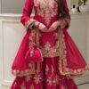 NEW DESIGNER  HEAVY EMBROIDERY CHINE SEQUENCE WORK 3 PIS SUIT SET
