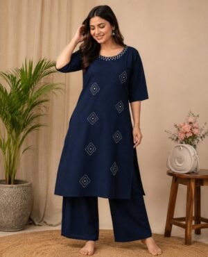 Premium Cotton Kurta Set with Plazo