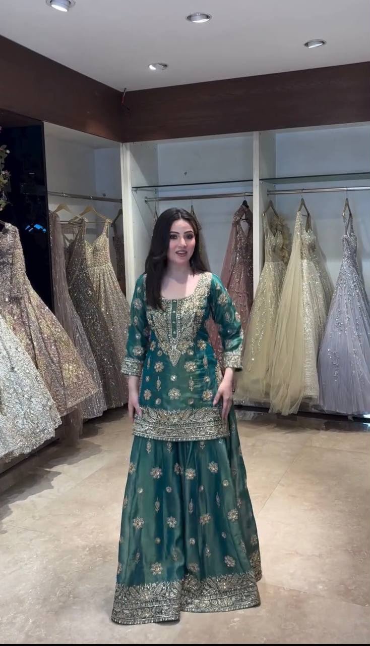 Launching New Design Trending *(Top&Sarara&dupatta) Reddy To Wear Look Design
