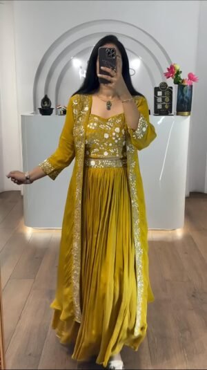Bring out your festive glam with this premium Chinnon Silk Collection stylish, comfortable & budget-friendly