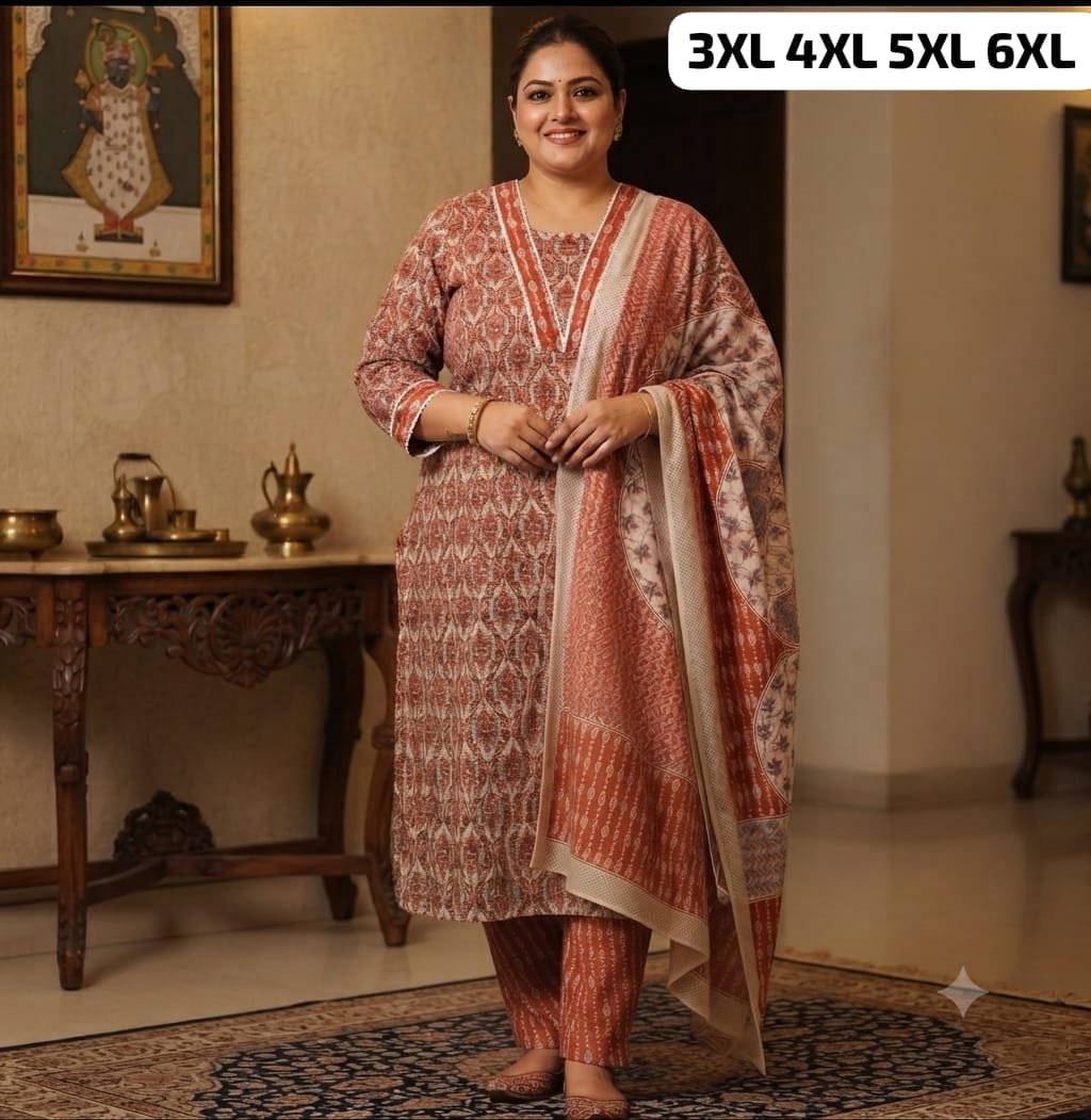 PURE COTTON KURTI PENT WiTH DUPPATA - Image 4