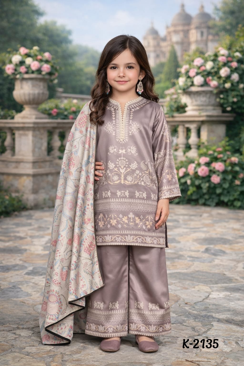 Kids New Colors With Duppata - Image 3