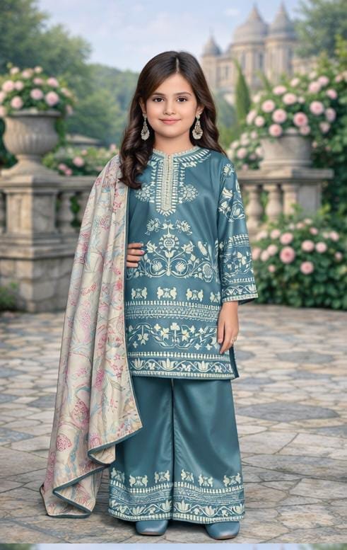 Kids New Colors With Duppata - Image 4