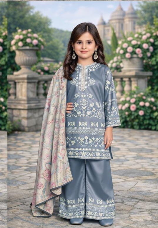 Kids New Colors With Duppata - Image 5