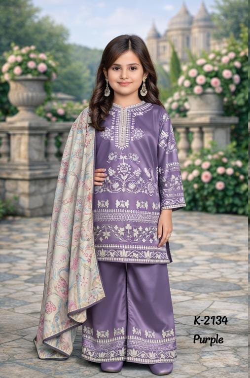 Kids New Colors With Duppata - Image 6
