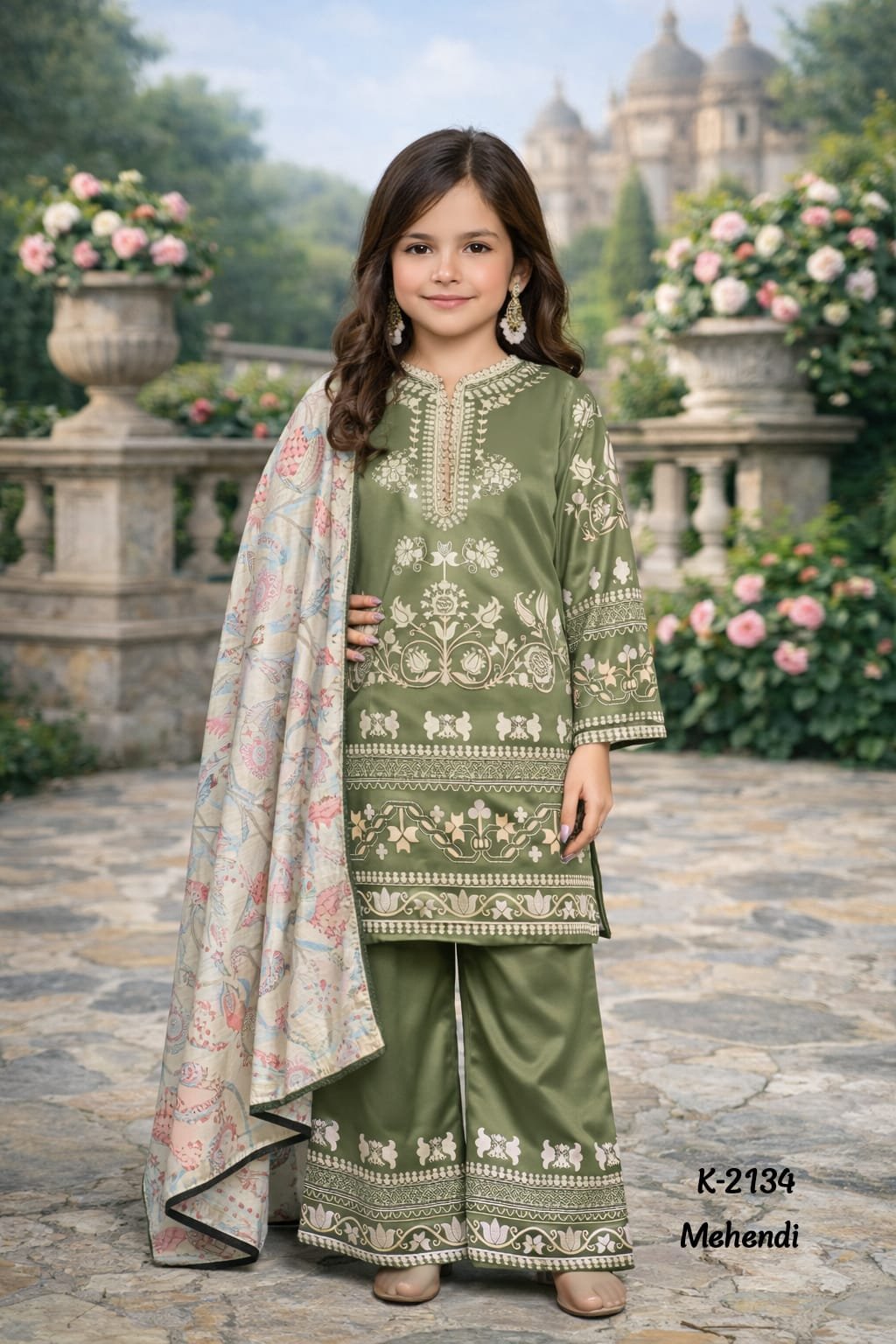Kids New Colors With Duppata - Image 2