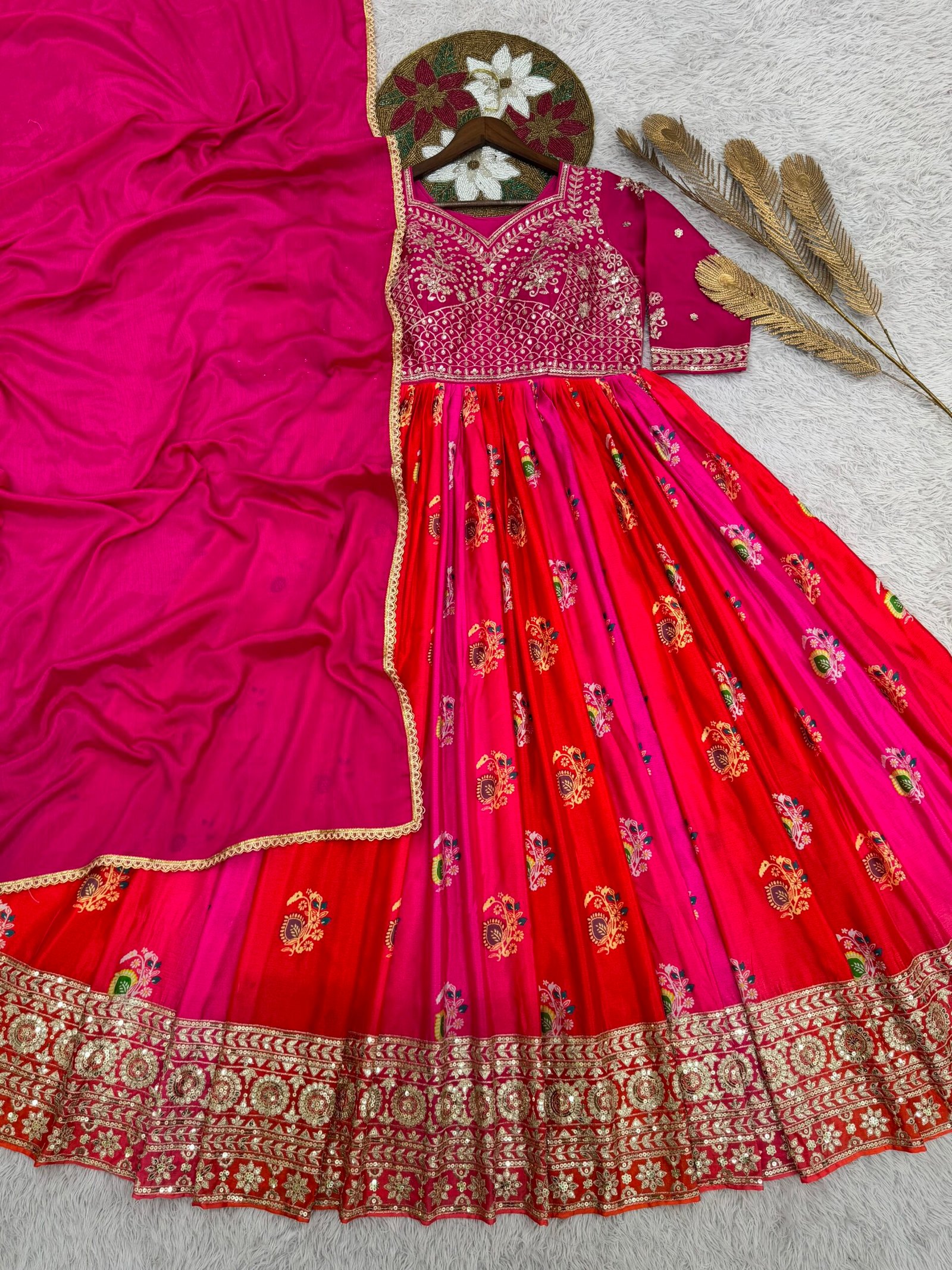 PRESENTING 2 PIECE STYLISH GOWN WITH BEAUTIFUL DUPATTA - Image 2