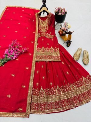 Alternative view of AK-Series New Designer Party Sharara Suit & Dupatta Set