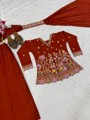 Alternative view of Launching New Designer Party Wear Look Top , Sharara Plazzo  and Dupatta, New Fancy Style