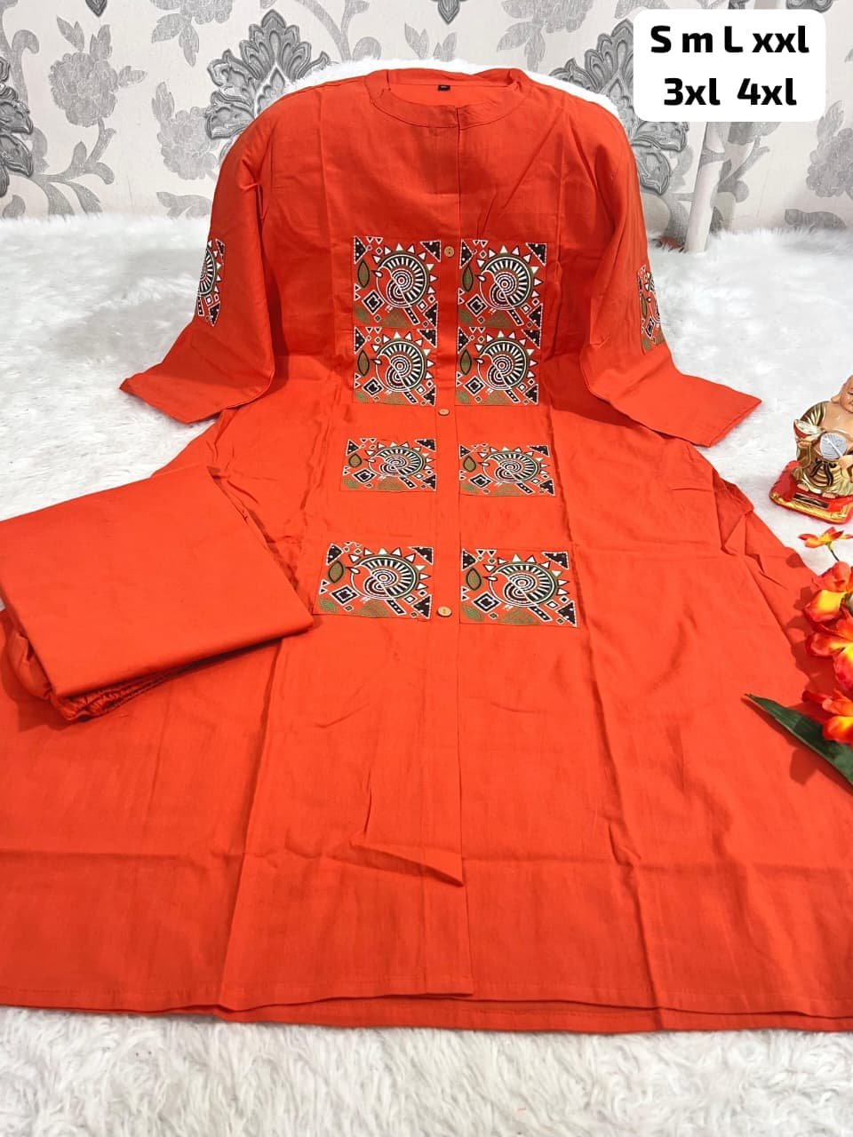 Launching Designer Co-erd set in *Aline kurti pattern paired with Ankle length pant - Image 3