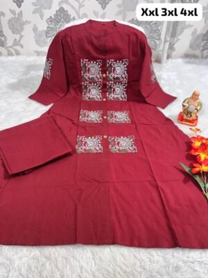 Alternative view of Launching Designer Co-erd set in *Aline kurti pattern paired with Ankle length pant 