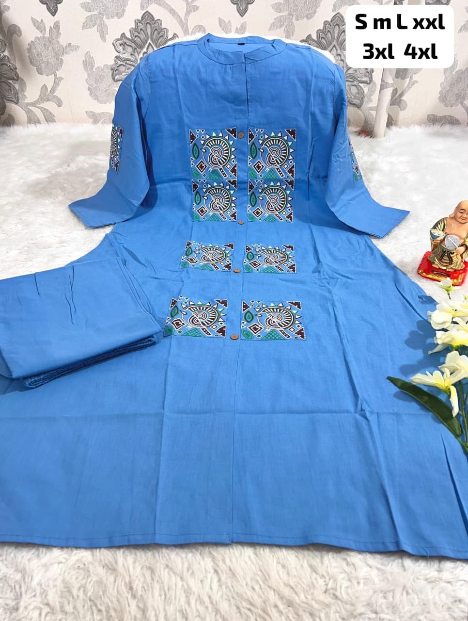 Launching Designer Co-erd set in *Aline kurti pattern paired with Ankle length pant