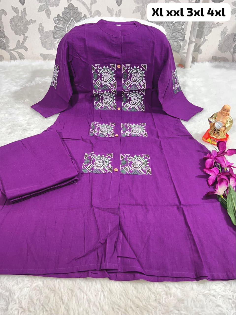 Launching Designer Co-erd set in *Aline kurti pattern paired with Ankle length pant - Image 4