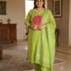PURE MUL COTTON KURTI WITH PANT WITH MATCHING DUPPATA 