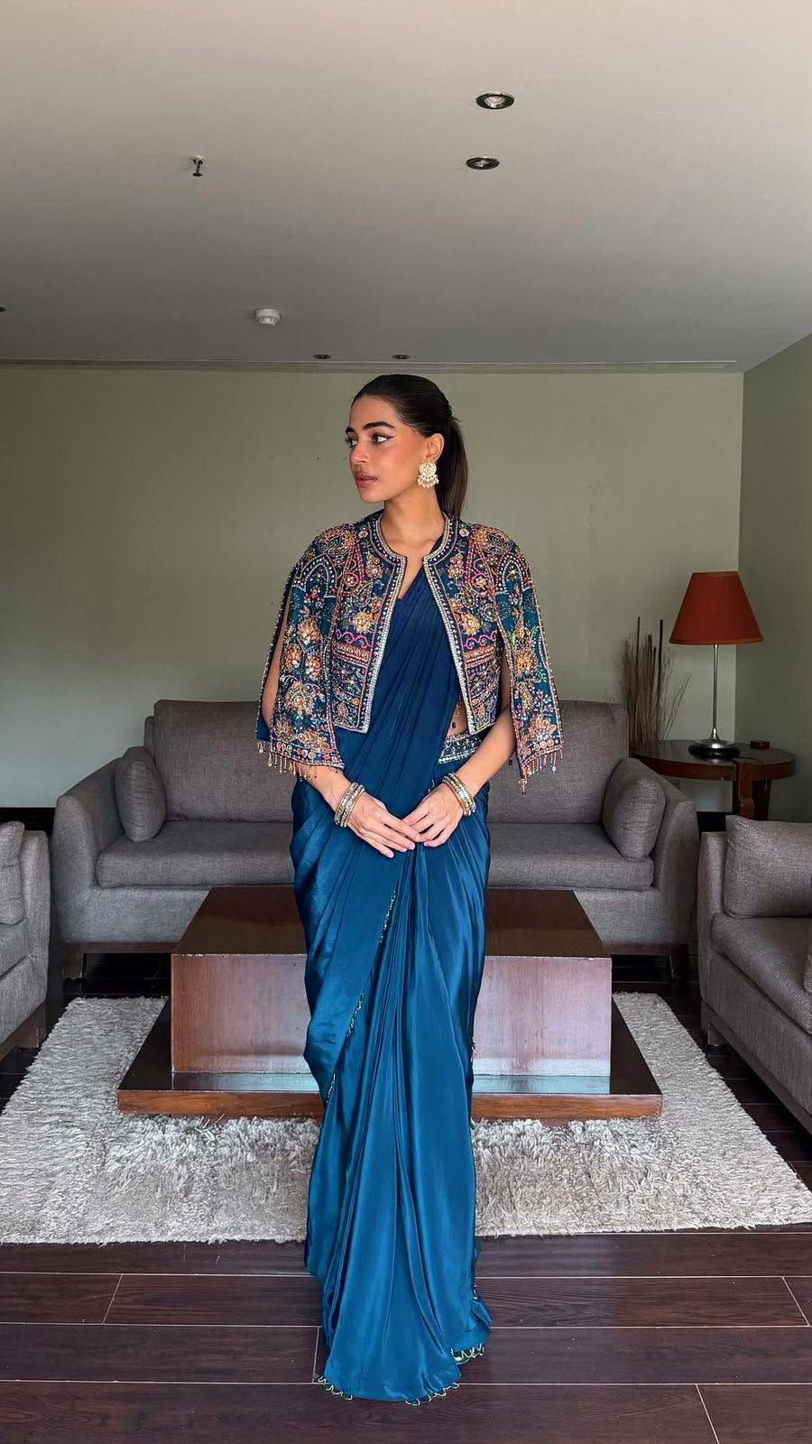 ENHANCE THE BEAUTY OF YOUR WARDROBE WITH THIS NEWLY LAUNCHED READY TO WEAR LEHENGA SAREE DESIGN SET - Image 3