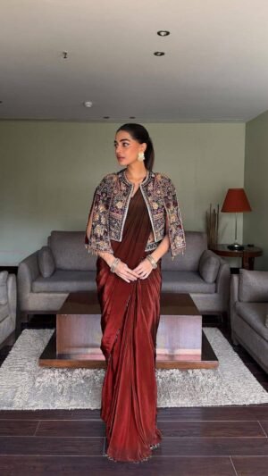 ENHANCE THE BEAUTY OF YOUR WARDROBE WITH THIS NEWLY LAUNCHED READY TO WEAR LEHENGA SAREE DESIGN SET