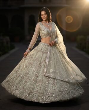 AK Launching 4 meter flared Premium Quality Soft Net Lehenga, Exceptional Quality with Can-Can and Canvas Layers, A Perfect Fusion of Glamour and Comfort