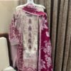 FULL STITCHED COTTON TOP WITH PATCH ON NECK & DAMAN WITH FANCY STYLING IN NECK, SLEEVES AND DAMAN
