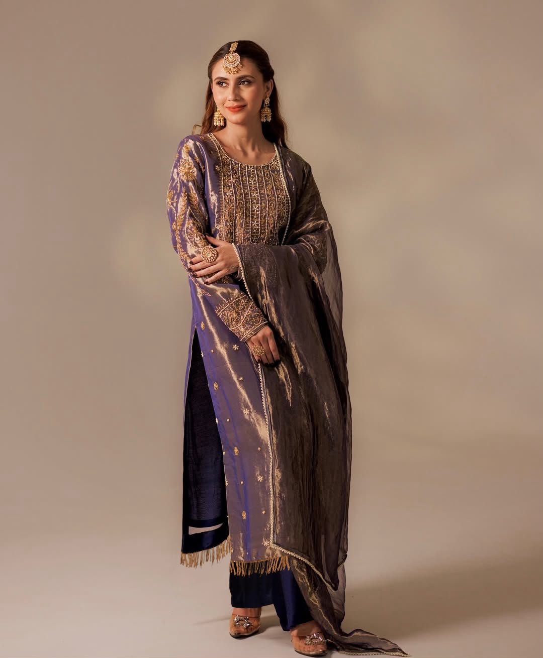 PRESERNTING NEW READY TO WEAR DESIGN HEAVY EMBROIDERY AND SEQUENCE WORK TOP - WITH PENT WITH DUPATTA