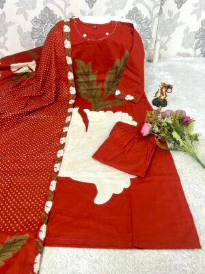 Alternative view of New Arrival: Premium Dabu Cotton 3-Piece Suit Set