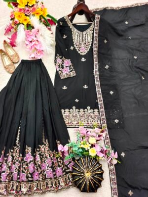 Alternative view of Launching New Design Trending Cinon Silk Top&Sarara&Dupatta
