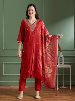 New Designers Kurti Pent Dupatta Set