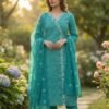 Get ready to look stunning this festive season with our beautiful, traditional Lehriya & Bandhani Dress Material Set