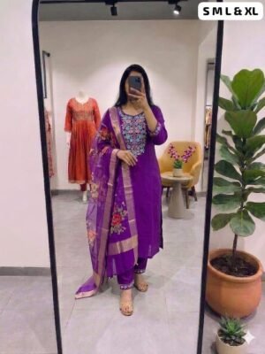 Alternative view of Launching New Kurti-Pent-Dupatta Set