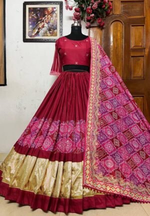 Alternative view of PRESENTING NEW NAVRATRI SPECIAL DESIGNER PRINTED LAHENGA CHOLI