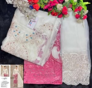 Alternative view of Dinting chiffon Heavy with heavy embroidery with Hand Khatl