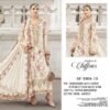heavy Fox Georgette with heavy embroidery with HAND KHATLI &  Bottom/inner- Dull santu