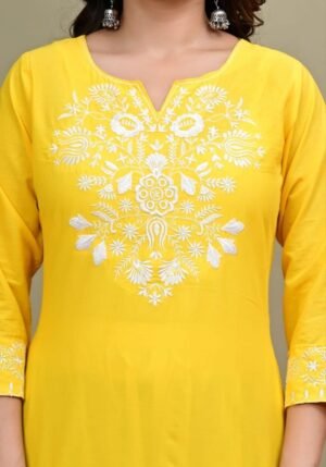 Alternative view of Cotton Embroidered Co-ord Set –
