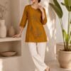 Premium Dabu Cotton Kurti Set